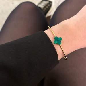 Bracelete Folheado a Ouro 18K Inspiração Virginia Verde